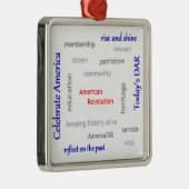 DAR Word Cloud Metalen Ornament (Rechts)