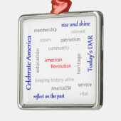 DAR Word Cloud Metalen Ornament (Links)