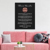 Dara Knot Irish Handfasting Wedding Vows Canvas Afdruk (Insitu (Woonkamer))
