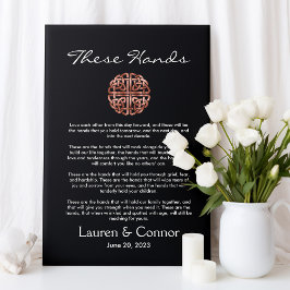 Dara Knot Irish Handfasting Wedding Vows Canvas Afdruk