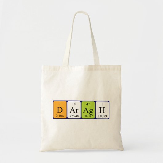 Daragh periodieke table name canvas tas (Voorkant)