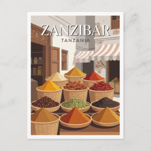 Darajani Markt Zanzibar Stad Tanzania Cadeau Briefkaart
