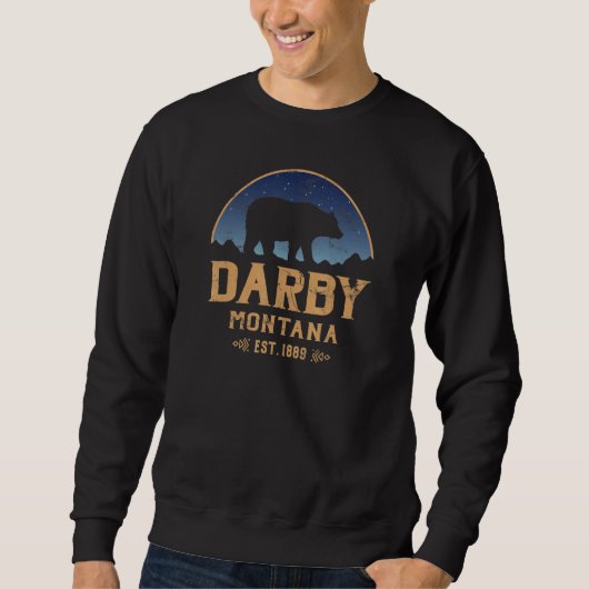 Darby Montana MT Big Sky Country Bear & Mountains Trui (Voorkant)