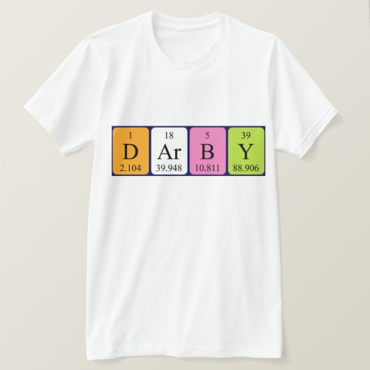 Darby periodieke lijstnaam shirt (Design voorkant)
