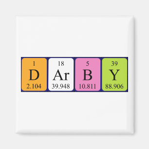 Darby periodieke table name magnet