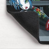 "Darby" Roller Derby Schaats Girl Mousepad Muismat (Hoek)