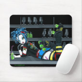 "Darby" Roller Derby Schaats Girl Mousepad Muismat (Met muis)