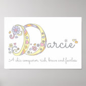 Darcie letter D, dat wil zeggen meisjes poster (Voorkant)