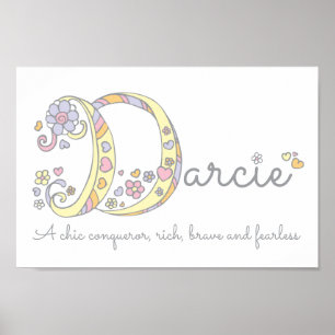 Darcie letter D, dat wil zeggen meisjes poster