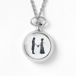 Darcy and Elizabeth Silhouette Horloge