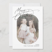 DARCY Black Digitale Boho Familie Kerstfoto Feestdagenkaart (Voorkant)