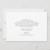 DARCY Black Elegant Familie  Vrolijk Kerstfeest Feestdagenkaart (Achterkant)