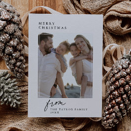 DARCY Black Unieke  Familie Foto Kerst Feestdagenkaart