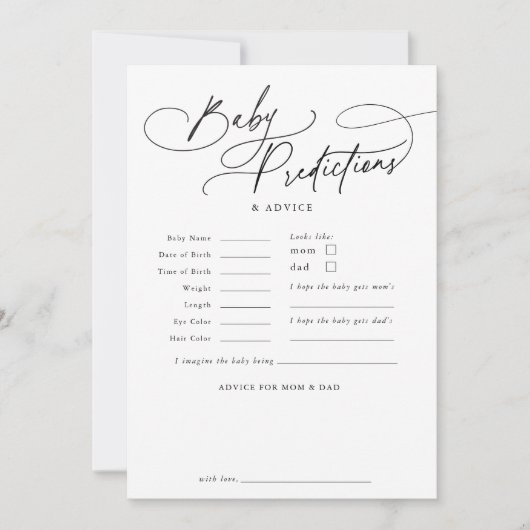 DARCY Boho Baby voorspellingen Baby shower spel Ka Kaart (Voorkant)