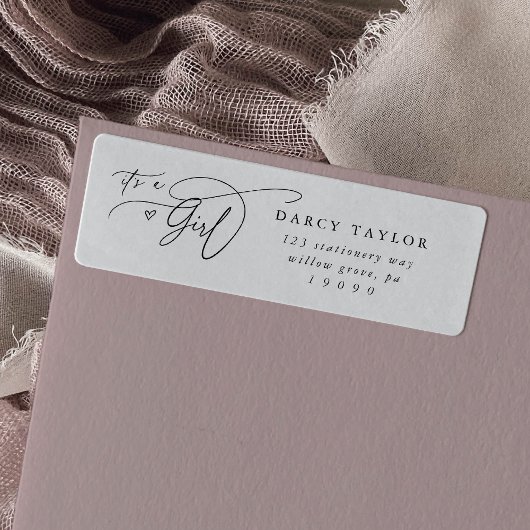 DARCY Boho Meisje Baby shower Retouradreslabels Etiket