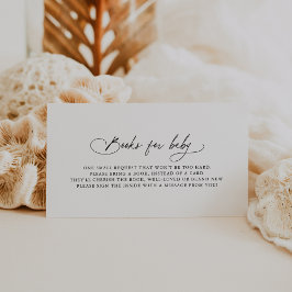 DARCY Boho Zwart Wit Baby shower Boeken voor Baby Informatiekaartje