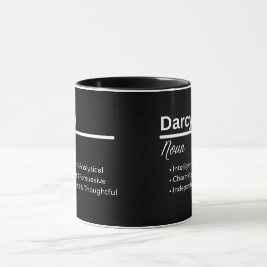 Darcy Boy Name Definition Personalized Mug Mok (Midden)