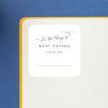 DARCY Classic Zwart Wit Baby shower Boekplaat Vierkante Sticker<br><div class="desc">Deze klassieke zwart-wit baby showers boekenplank stickers zijn ideaal voor een eenvoudig baby shower boeken voor baby cadeau. Het moderne minimalistische ontwerp is voorzien van tijdloze zwart-wit romantische kalligrafie met bohemian sprookjesachtige stijl. Personaliseer uw ex libris labels met de voor- of achternaam van de pasgeborene.</div>