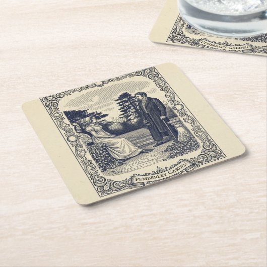 Darcy & Elizabeth scene Kartonnen Onderzetters (Schuin)