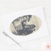 Darcy & Elizabeth scène Ovale Sticker (Envelop)