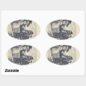 Darcy & Elizabeth scène Ovale Sticker (Vel)