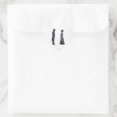 Darcy & Elizabeth silhouet Hart Sticker (Tas)