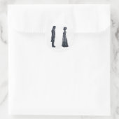 Darcy & Elizabeth silhouet Ronde Sticker (Tas)