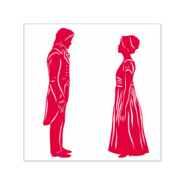 Darcy & Elizabeth Silhouet Zelfinktende Stempel