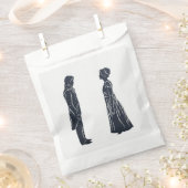 Darcy & Elizabeth silhouetten Bedankzakje (Geknipt)