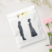 Darcy & Elizabeth silhouetten Bedankzakje (Gezegeld)