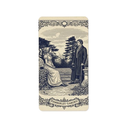 Darcy en Elizabeth Etiket (Voorkant)