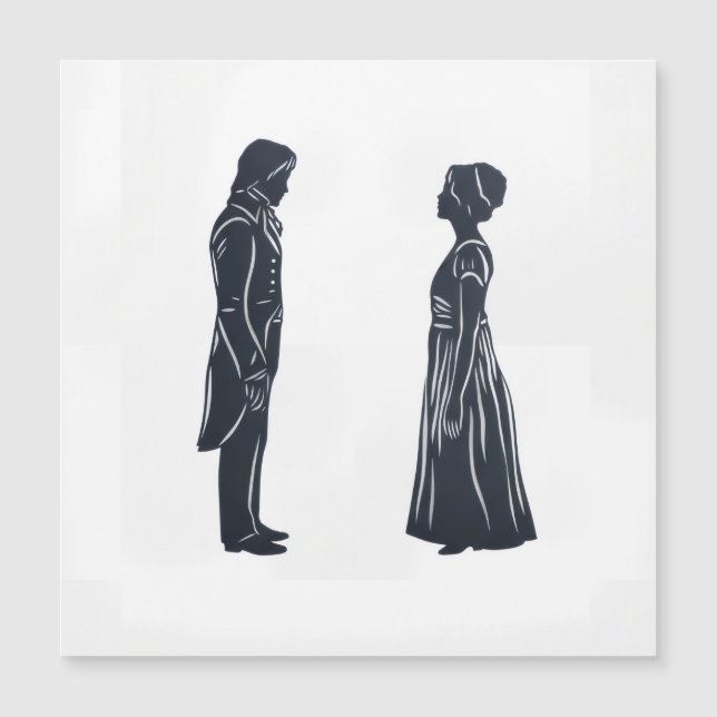 Darcy en Elizabeth Silhouet (Voorkant)