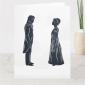 Darcy en Elizabeth Silhouet Kaart (Voorkant)