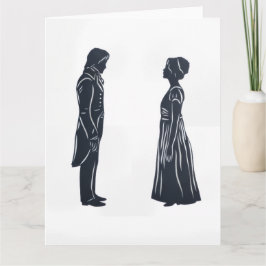 Darcy en Elizabeth Silhouet Kaart