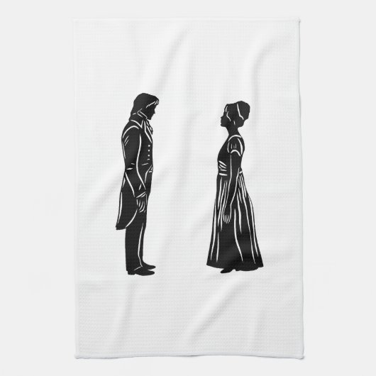 Darcy en Lizzy Silhouet Theedoek (Verticaal)