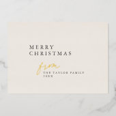 DARCY Gold Foil Boho DIY Modern Vrolijk Kerstfeest Folie Feestdagenkaart (Voorkant)