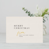 DARCY Gold Foil Boho DIY Modern Vrolijk Kerstfeest Folie Feestdagenkaart (Staand Voorkant)