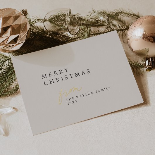 DARCY Gold Foil Boho DIY Modern Vrolijk Kerstfeest Folie Feestdagenkaart