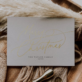 DARCY Gold Foil Familie  Vrolijk Kerstfeest Folie Feestdagenkaart