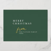 DARCY Green Folie Boho DIY Modern Vrolijk Kerstfee Folie Feestdagenkaart (Voorkant)