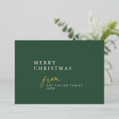 DARCY Green Folie Boho DIY Modern Vrolijk Kerstfee Folie Feestdagenkaart (Staand Voorkant)