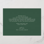 DARCY Green Folie Boho DIY Modern Vrolijk Kerstfee Folie Feestdagenkaart (Achterkant)