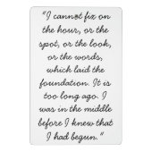 Darcy & Lizzy silhouette plus quote Mini Klembord (Achterkant)