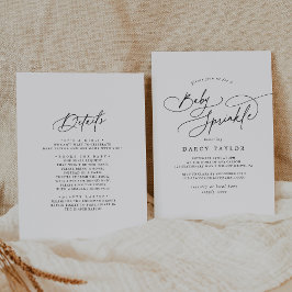 DARCY Minimalistische unieke Black White Baby Spri Kaart