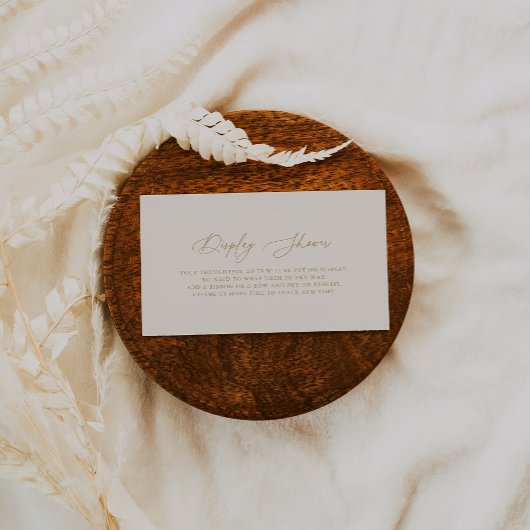 DARCY Moderne Minimalistische Ivoor Goud Display D Informatiekaartje