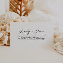 DARCY Moderne minimalistische zwart-witte display Informatiekaartje