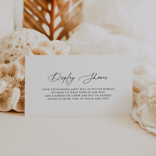 DARCY Moderne minimalistische zwart-witte display  Informatiekaartje