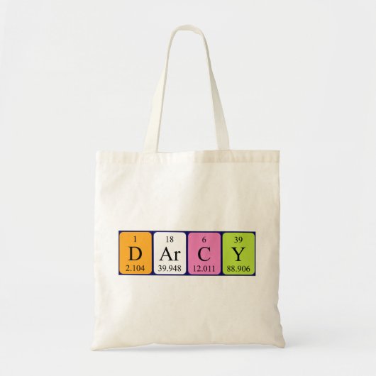 Darcy periodieke lijst naam canvas tas (Voorkant)