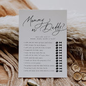 DARCY Raad wie mama papa Baby shower spel Kaart