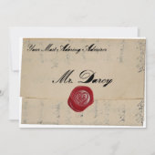 Darcy Regency Love Letter Invitation Kaart (Voorkant)